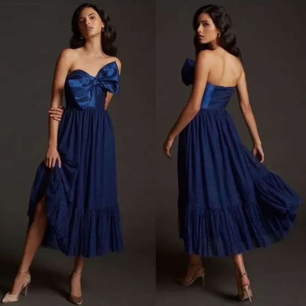 NWT Hutch-Anthropologietulle bow-tie midi dress *read*
